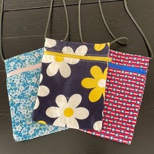 Lot of 3 Handmade Cotton Crossbody Purses